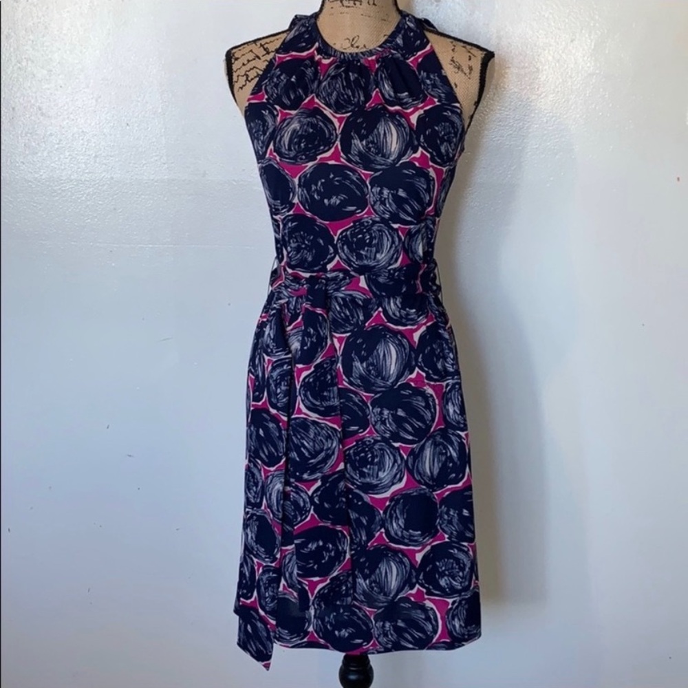 Tory Burch Blossom Halter Look High Neck Dress- Sz XS/ EUC- just gorgeous🩷